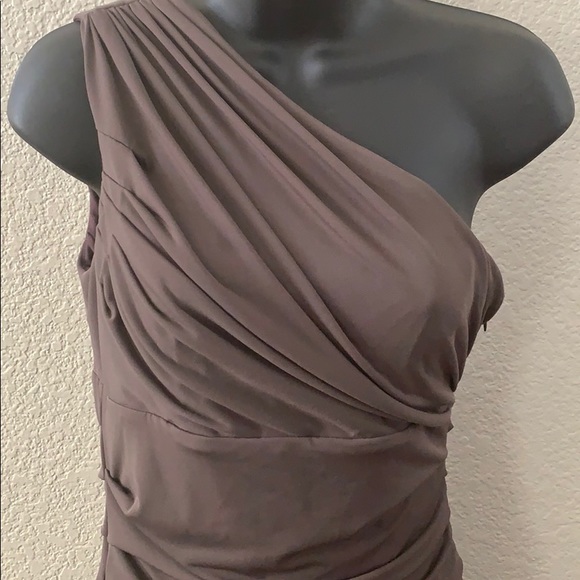 Suzi Chin Asymmetrical One Shoulder Cocktail Dress - Picture 3 of 10